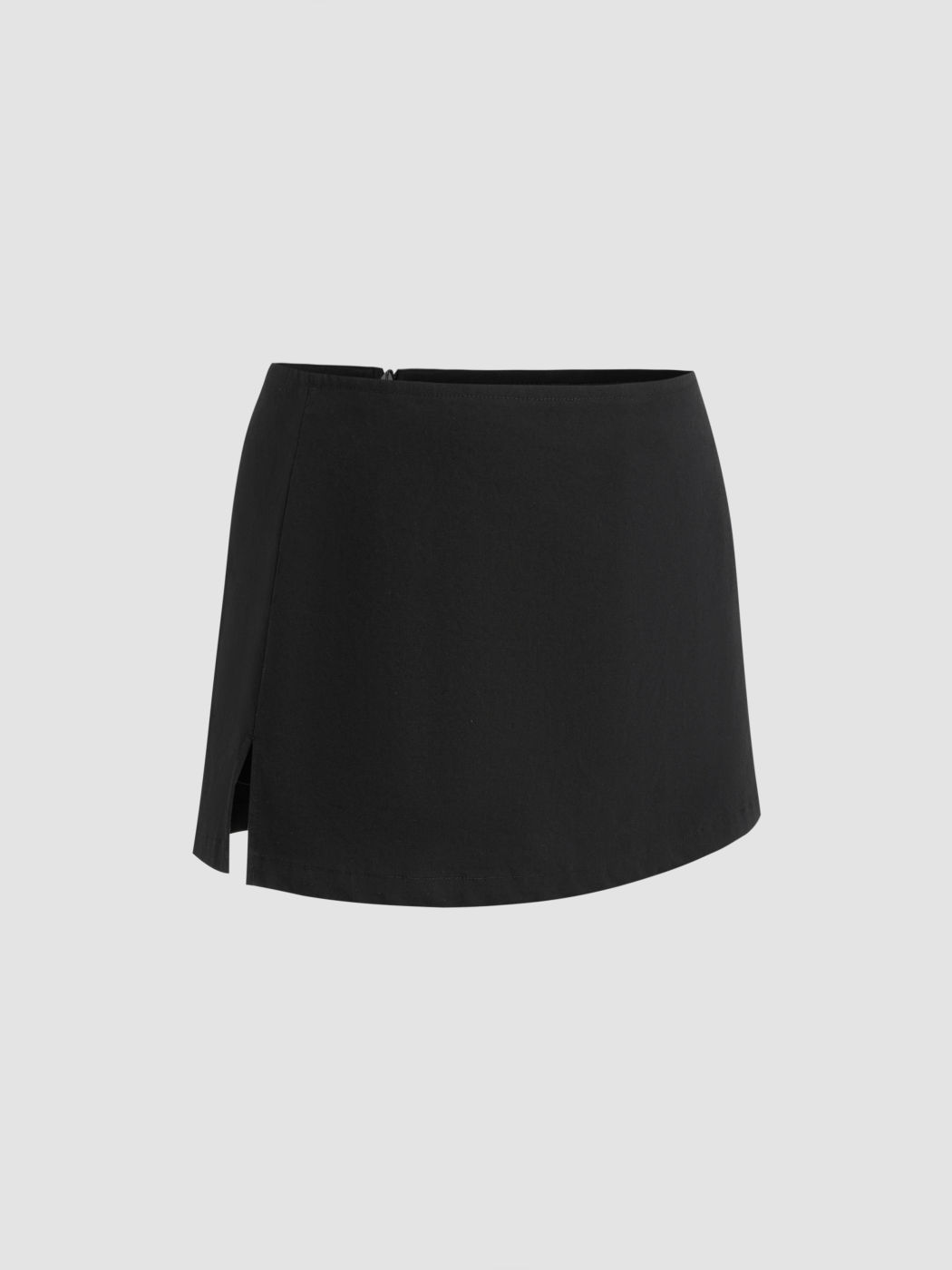 دامن مینی مشکی با چاک جانبی