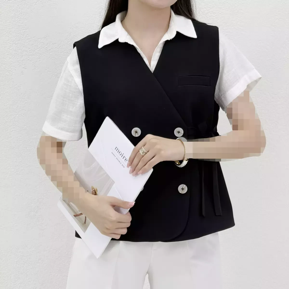 وست کرپ زنانه مدل چهار دکمه